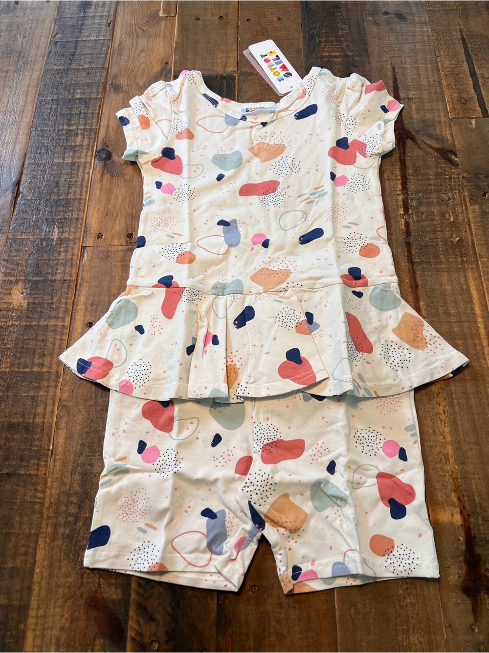 Dot Dot Smile size 7 girls Ruffle romper new